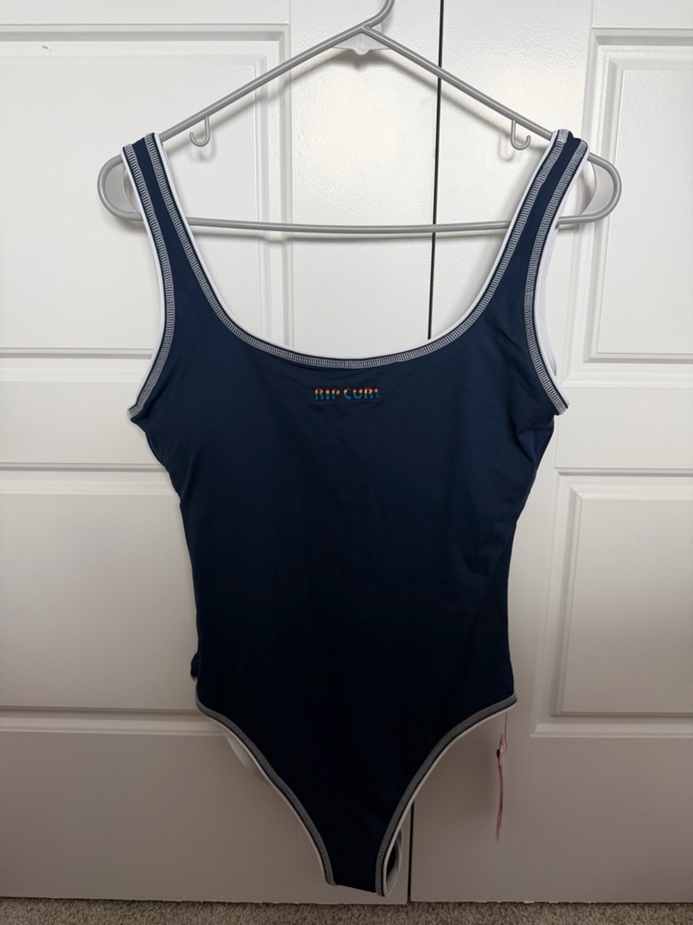 Rip Curl Navy One-Piece Swimsuit with White Trim
